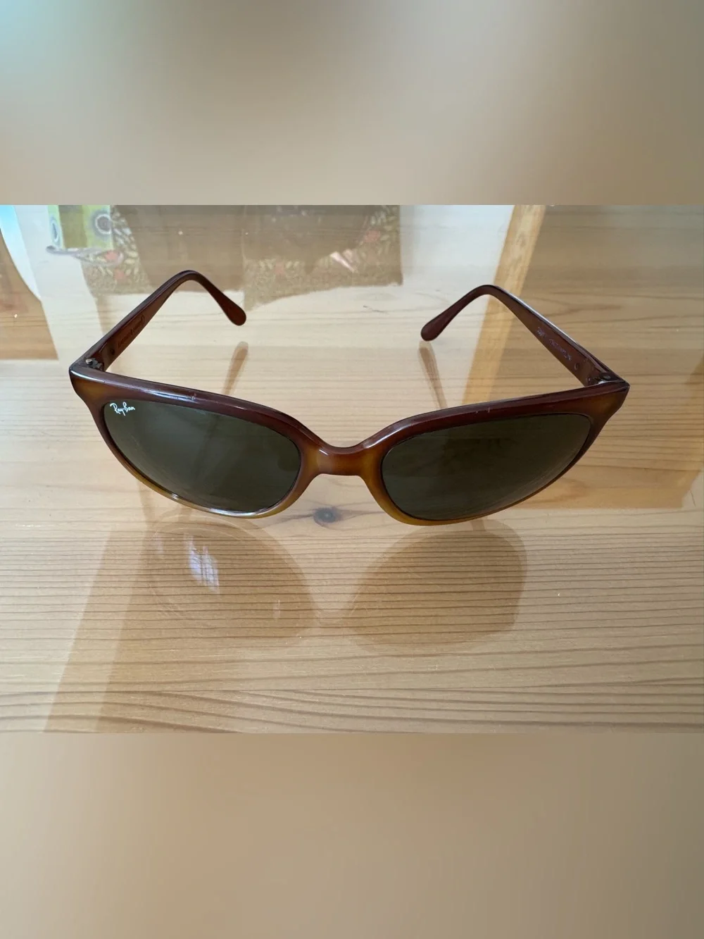 Vintage Ray-Ban Brown Tortoiseshell Frame Sunglasses with Black Lenses
